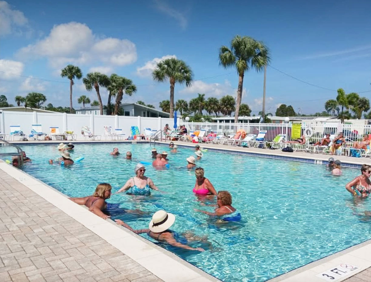 Community Pool at Carriage Village Landowners Association in beautiful North Fort Myers, Florida.